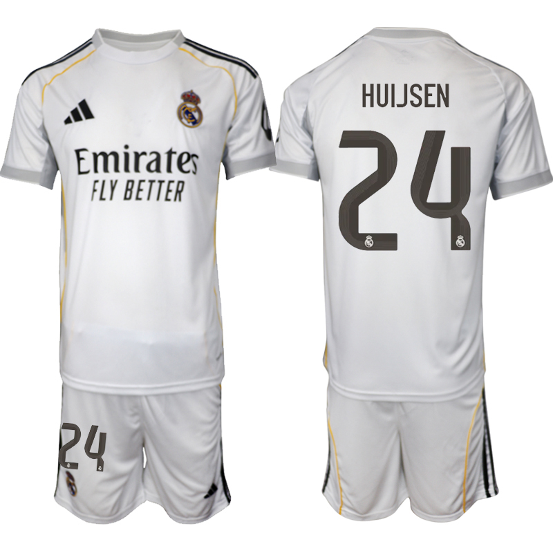 Men 2025-2026 Club Real Madrid home white #24 Soccer Jersey 01->real madrid jersey->Soccer Club Jersey